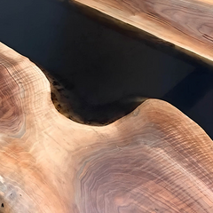 Luxury Live Edge Black Walnut River Table Handcrafted Epoxy Dining Masterpiece