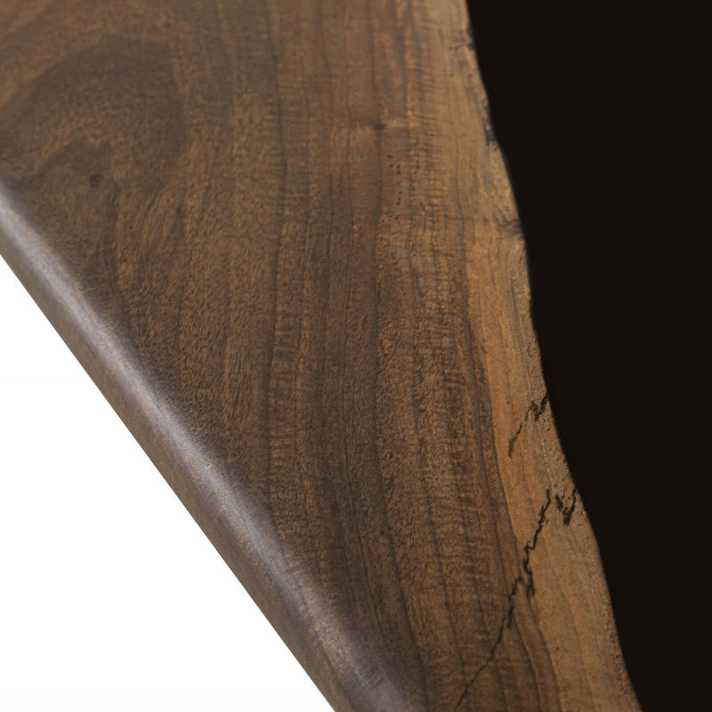 Table de rivière en résine époxy faite à la main avec un motif de vague turquoise, parfaite pour les maisons modernes